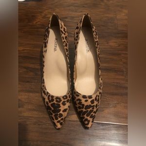 Just fab cheetah high heels. Point toe. Purchased but Never worn. Brand new.